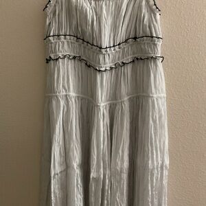 J. Crew White Dress with Black Accents